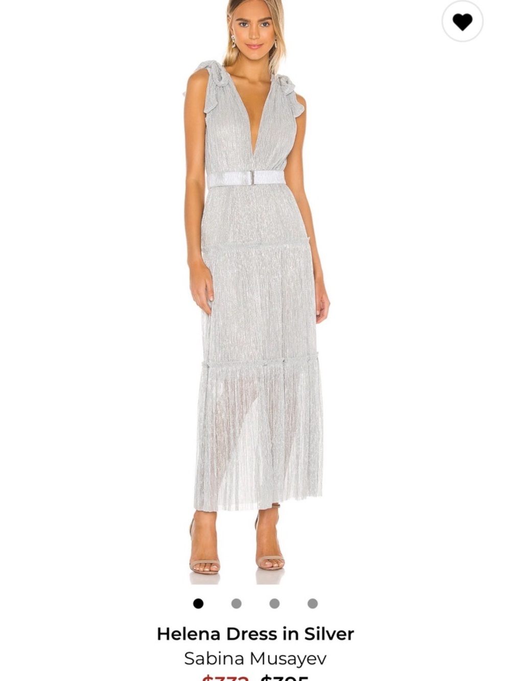Sabina Musayev Silver Helena Dress XS
